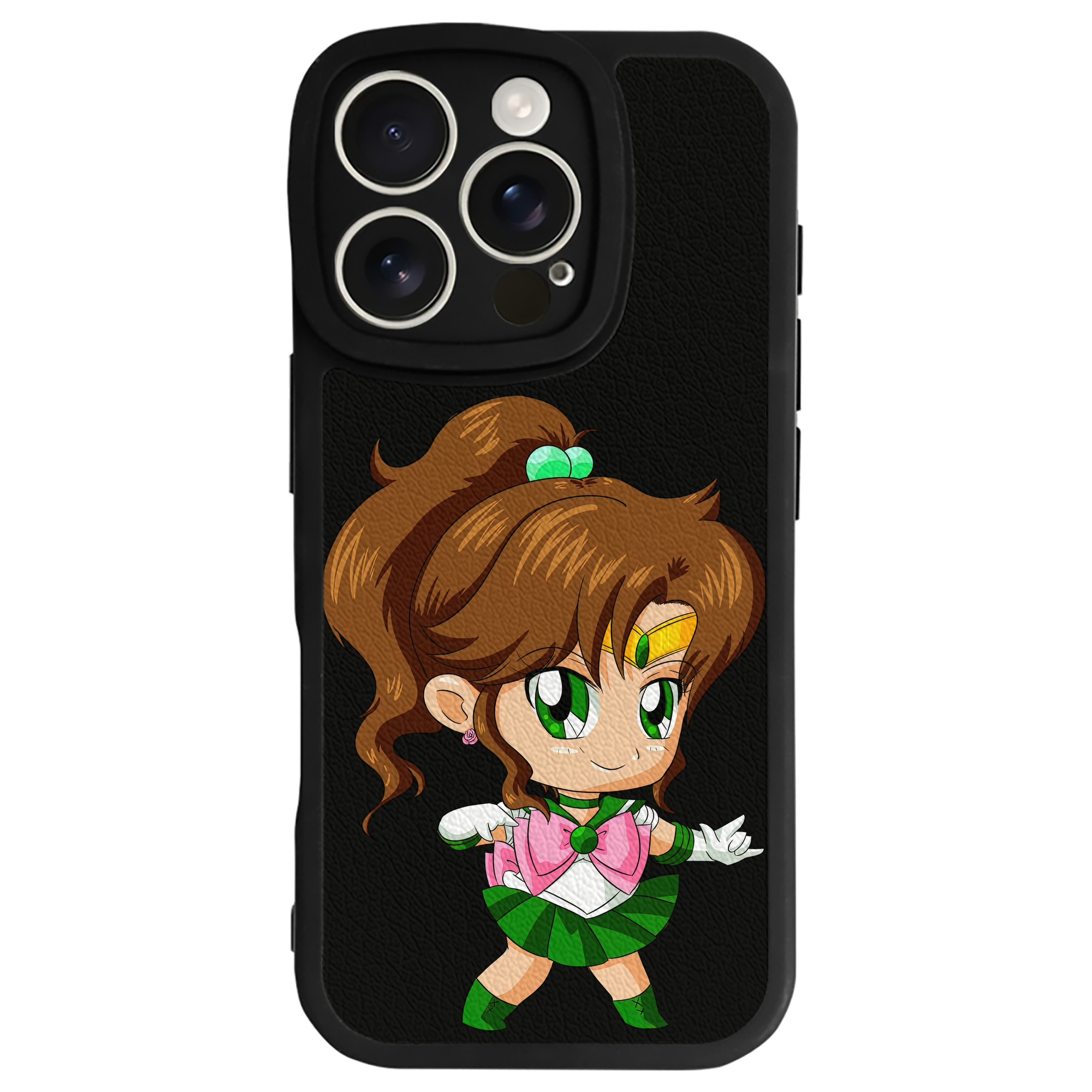（画像用） 美少女戦士セーラームーン 木野 まこと きの まこと Sailor Moon Kino Makoto （セーラージュピター；Sailor Jupiter） 【iPhone 16シリーズ対応】シリコンスマホケース（レザー調） 材質：シリコン